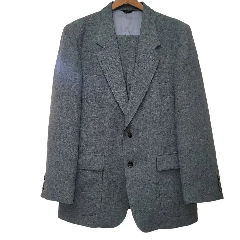 Westchester Classics Mens 2 Pc Suit Sport Coat Blazer Pants Old Money Office 42R